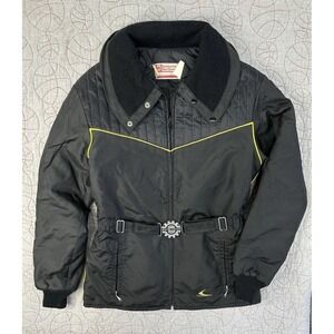 Vtg Bombardier Ski-Doo Mens Snowmobile Jacket Nylon Full Zip Insulated / Large